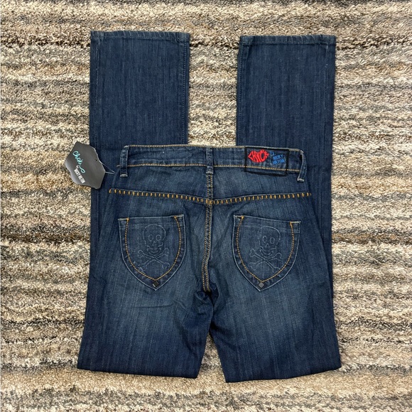 Chick Nicky Hilton Low Rise Mini Bootcut Jeans Sz 24 NWT | Low Rise Bootcut Y2K* - Picture 5 of 14